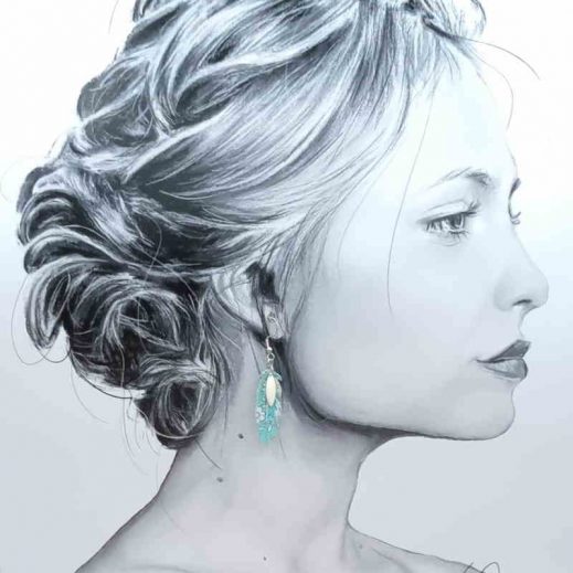 boucles d'oreilles plumes liberty Capel mint boucles d'oreilles plumes liberty Capel mint