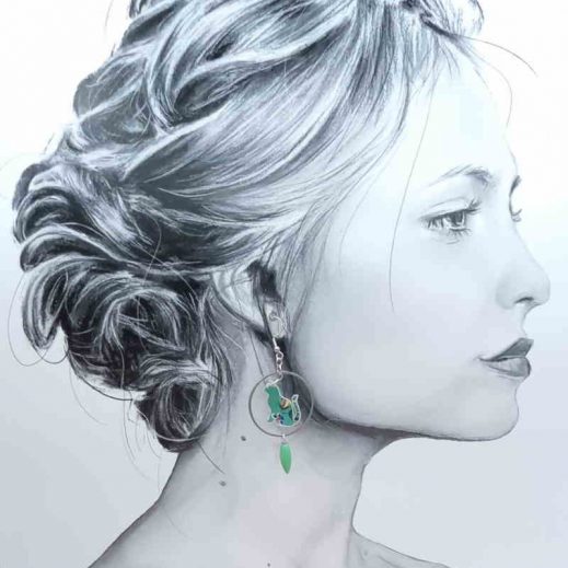 Boucles d'oreilles chats en liberty donna leigh jade Boucles d'oreilles chats en liberty donna leigh jade