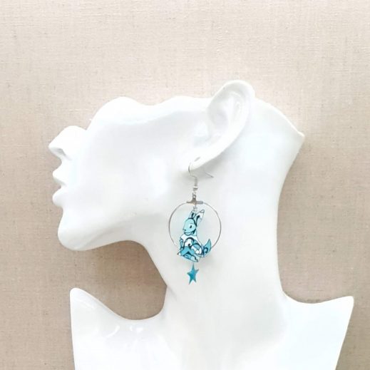 20210617_175532 boucles d'oreilles lapin et horloge en liberty
