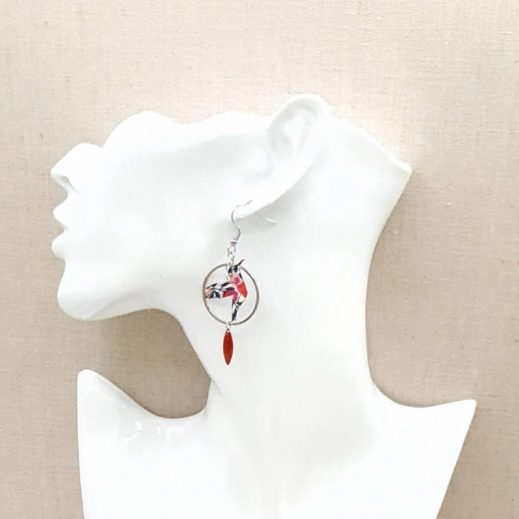 20210720_091220 Boucles d'oreilles fleur de tiar et colibri en tissu liberty
