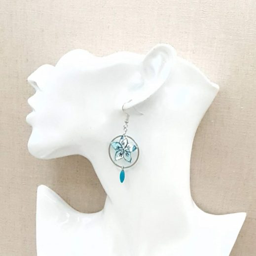 boucles d'oreilles fleur et papillon boucles d'oreilles fleur et papillon