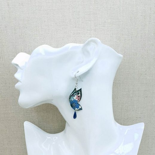 boucles d'oreilles papillon en liberty boucles d'oreilles papillon en liberty