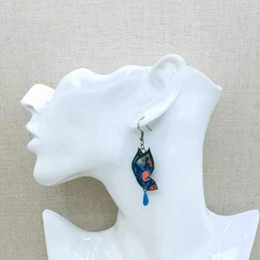 boucles d'oreilles papillon en liberty boucles d'oreilles papillon en liberty