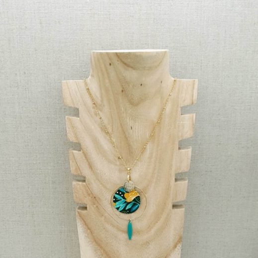 Sautoir cercle tissus Sautoir cercle tissus