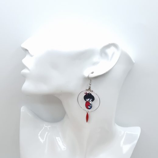 Boucles d'oreilles kokeshi Boucles d'oreilles kokeshi
