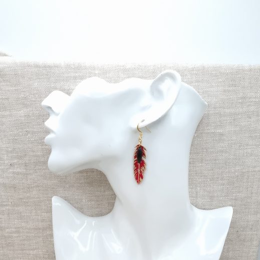 boucles d'oreilles colibri et plume boucles d'oreilles colibri et plume
