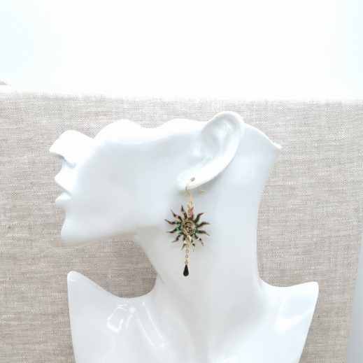 boucles d'oreilles étoile, lune et soleil liberty Adelajda wish noir boucles d'oreilles étoile, lune et soleil liberty Adelajda wish noir