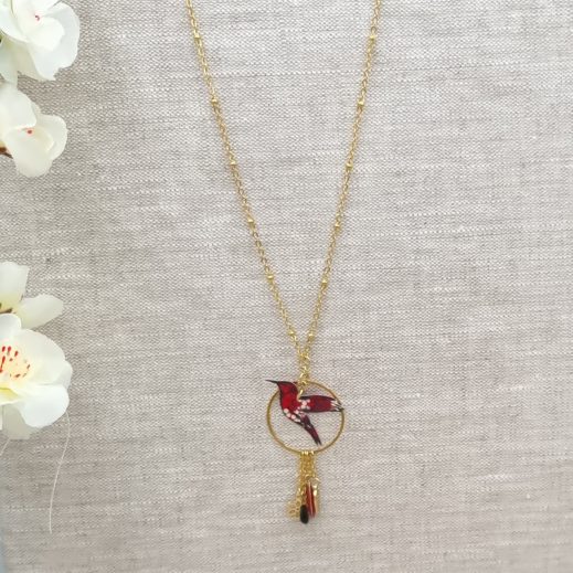 sautoir colibri en liberty sautoir colibri en liberty