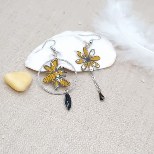 boucles d'oreilles abeille boucles d'oreilles abeille
