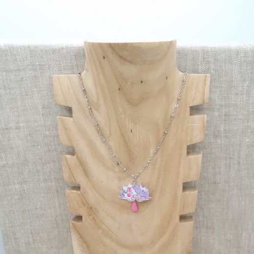 collier lotus en liberty betsy fluo rose/lilas collier lotus en liberty betsy fluo rose/lilas