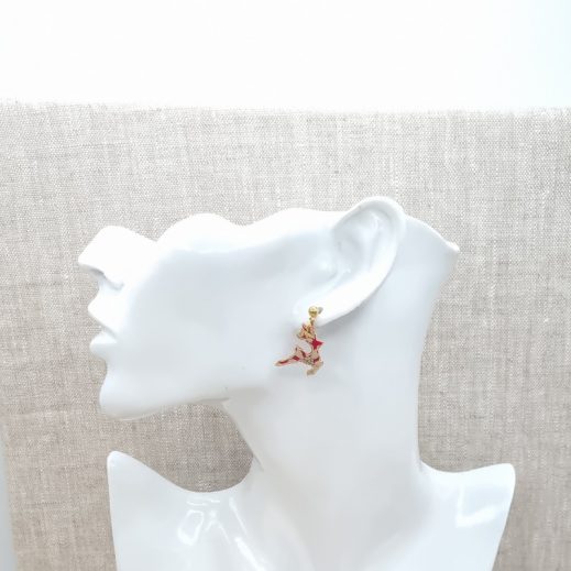 boucles d'oreilles Mini renne et étoile liberty Capel rubis boucles d'oreilles Mini renne et étoile liberty Capel rubis