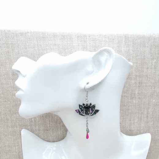 boucles d'oreilles colibri et lotus liberty Adelajda Wish boucles d'oreilles colibri et lotus liberty Adelajda Wish