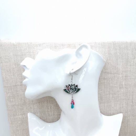 Boucles d'oreilles papillon et lotus en adelajda wish Boucles d'oreilles papillon et lotus en adelajda wish