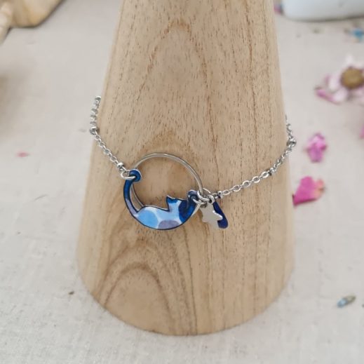 Bracelet fin chat en Liberty wiltshire curaçao Bracelet fin chat en Liberty wiltshire curaçao