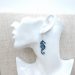 Boucles d'oreilles Hippocampe et Corail en liberty Margareth Annie bleu