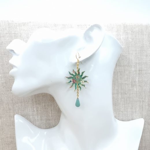 Boucles d'oreilles Soleil et Papillon liberty Donna leigh jade Boucles d'oreilles Soleil et Papillon liberty Donna leigh jade