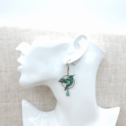 boucles d'oreilles colibri et lotus liberty Donna leigh jade boucles d'oreilles colibri et lotus liberty Donna leigh jade