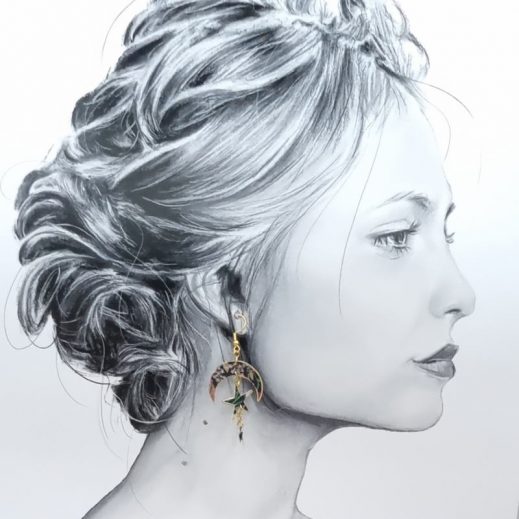 boucles d'oreilles étoile et lune liberty Faria multicolor20220813_103448 boucles d'oreilles étoile et lune liberty Faria multicolor