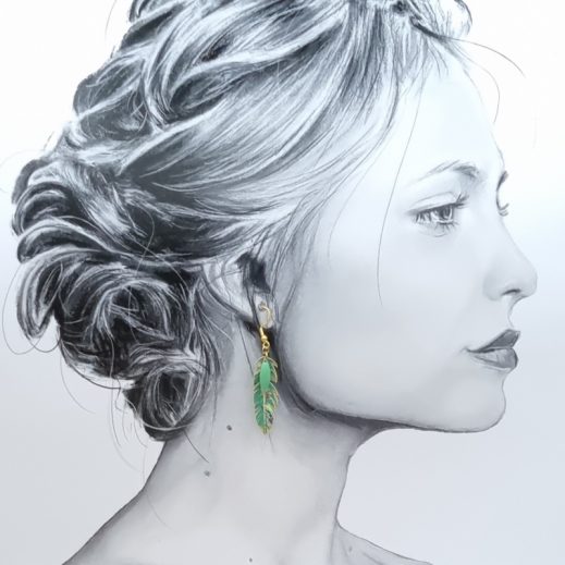 boucles d'oreilles colibri et plume en liberty donna leigh jade boucles d'oreilles colibri et plume en liberty donna leigh jade