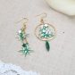 boucles d'oreilles Sapin et étoiles liberty Capel Emeraude