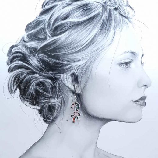 Boucles d'oreilles Pain d'épice et sucre d'orge Noël en Liberty adelajda Wish Boucles d'oreilles Pain d'épice et sucre d'orge Noël en Liberty adelajda Wish