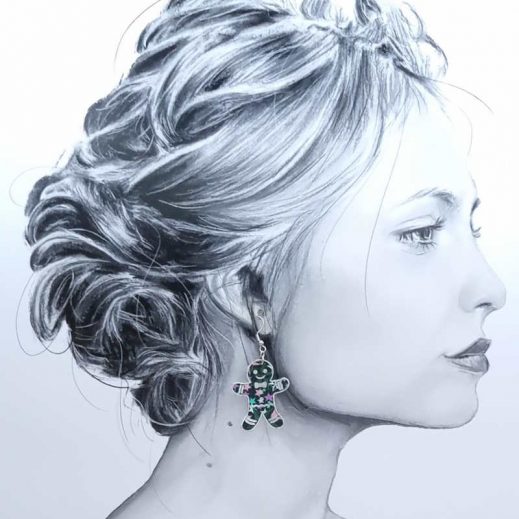 Boucles d'oreilles Pain d'épice et sucre d'orge Noël en Liberty adelajda Wish Boucles d'oreilles Pain d'épice et sucre d'orge Noël en Liberty adelajda Wish