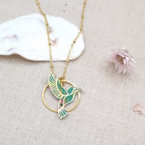 Collier colibri en liberty donna leigh jade