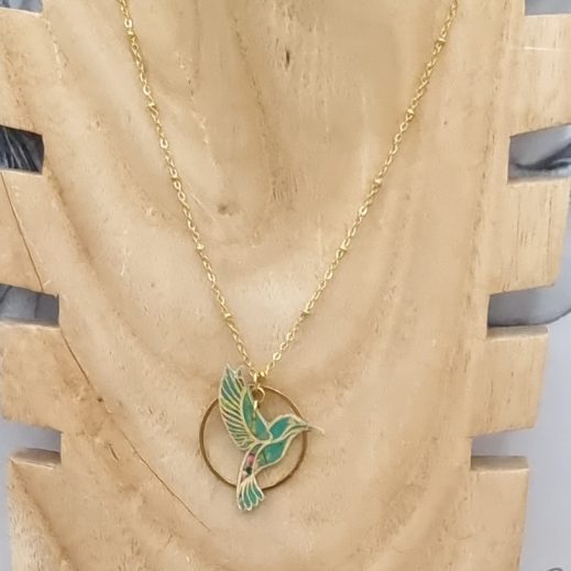 Collier colibri en liberty donna leigh jade Collier colibri en liberty donna leigh jade