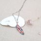 Collier plume en liberty Wiltshire pois de senteur