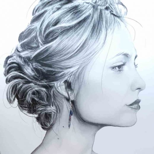 Boucles d'oreilles colibri et plume liberty strawberry thief denim Boucles d'oreilles colibri et plume liberty strawberry thief denim