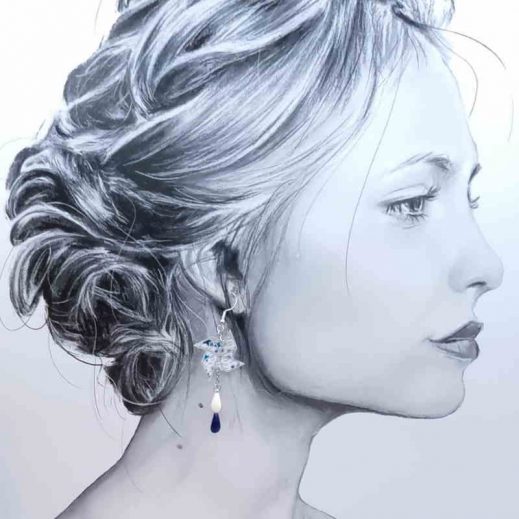 Boucles moulin à vent en liberty adelajda bleu Boucles moulin à vent en liberty adelajda bleu