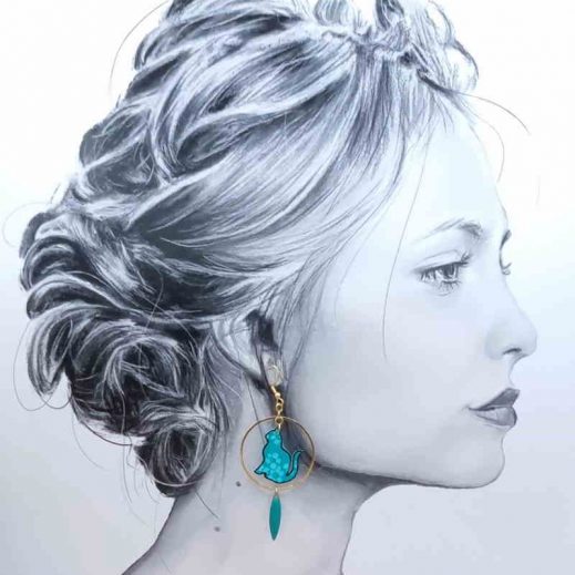 chats en tissu petit pan Hanako menthe chats en tissu petit pan Hanako menthe