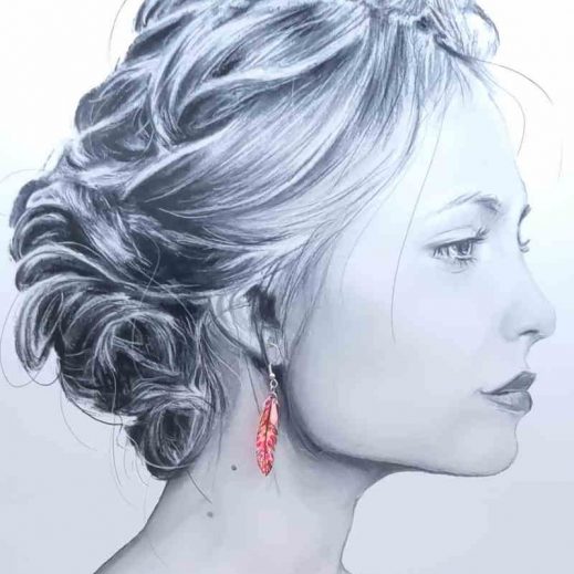 boucles d'oreilles colibri et plume en Petit Pan Calendula fushia boucles d'oreilles colibri et plume en Petit Pan Calendula fushia