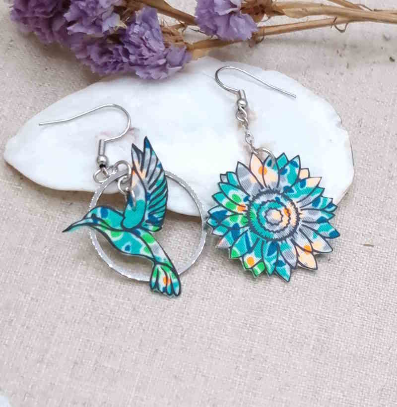 Boucles d'oreilles Colibri avec Zirconia main image 1