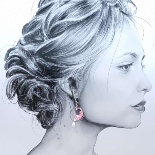 Boucles d'oreilles très petits chats en liberty Mitsi valéria rose (2.5 cm) Boucles d'oreilles très petits chats en liberty Mitsi valéria rose (2.5 cm)