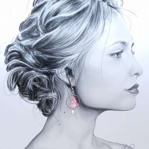 Boucles d'oreilles très petits chats en liberty Mitsi valéria rose (2.5 cm) Boucles d'oreilles très petits chats en liberty Mitsi valéria rose (2.5 cm)