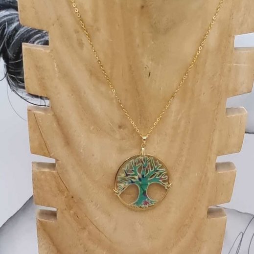 Collier Arbre de Vie en liberty Donna leigh jade Collier Arbre de Vie en liberty Donna leigh jade