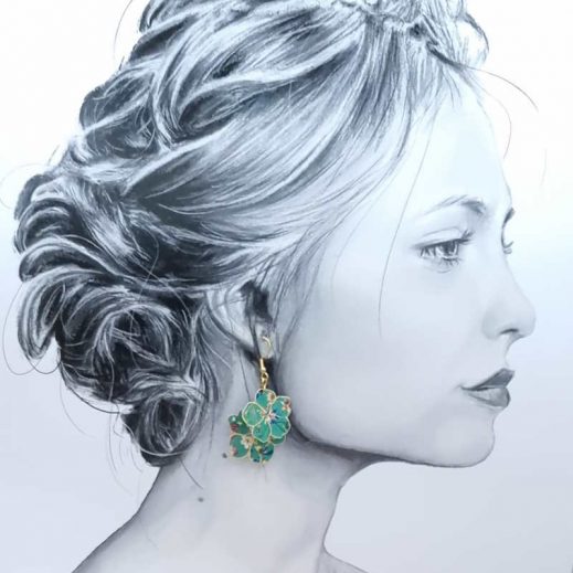 boucles d'oreilles grand colibri et fleurs de cerisier sakura en liberty donna leigh jade boucles d'oreilles grand colibri et fleurs de cerisier sakura en liberty donna leigh jade