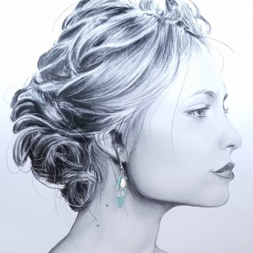 boucles d'oreilles colibri et plume en liberty Capel mint boucles d'oreilles colibri et plume en liberty Capel mint