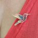 Broche colibri en liberty Little eustacia