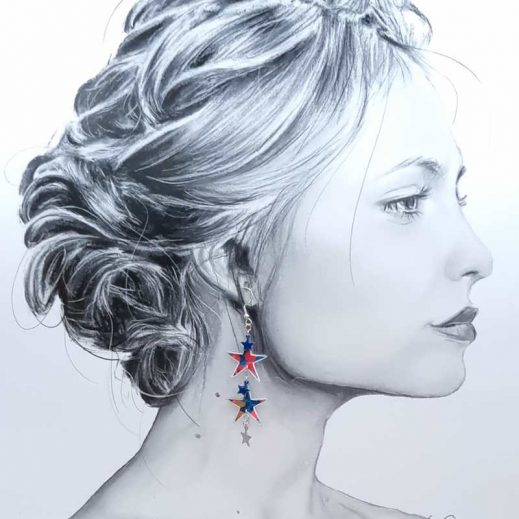 boucles d'oreilles étoiles, lune, planète liberty wiltshire nausicaa boucles d'oreilles étoiles, lune, planète liberty wiltshire nausicaa