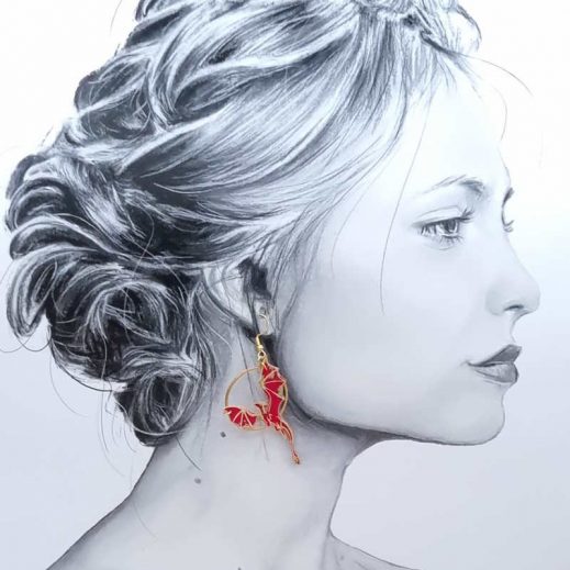 boucles d'oreilles dragons liberty Capel rubis boucles d'oreilles dragons liberty Capel rubis