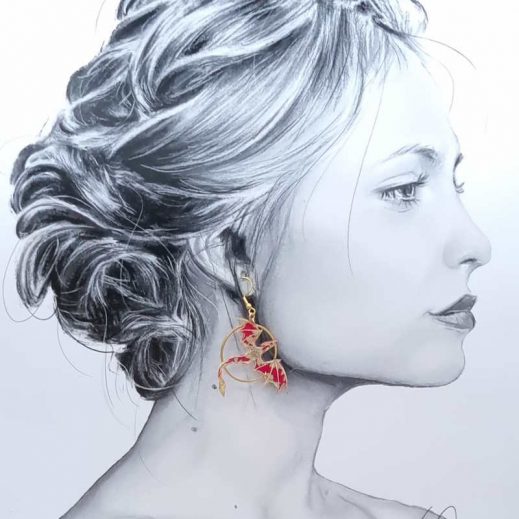 boucles d'oreilles dragons liberty Capel rubis boucles d'oreilles dragons liberty Capel rubis