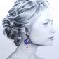 Boucles étoiles et fleur hibiscus en liberty glenjade violet