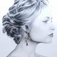 boucles d'oreilles tortue en liberty Perséphone bleu