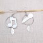 boucles d'oreilles double-croches et micro en liberty IANTHE