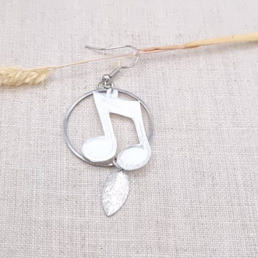 boucles d'oreilles double-croches et micro en liberty IANTHE boucles d'oreilles double-croches et micro en liberty IANTHE