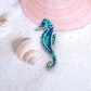 Broche hippocampe en liberty Capel canard