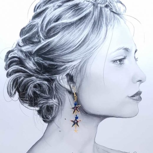 boucles étoiles perséphone violine 2 boucles étoiles perséphone violine 2