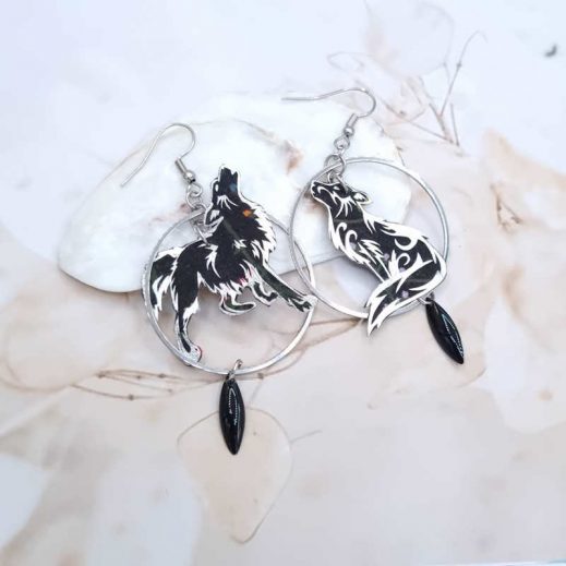 boucles loup liberty erica noir et acier argenté 1 boucles loup liberty erica noir et acier argenté